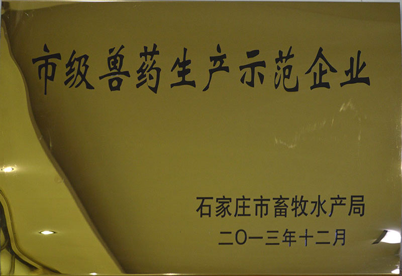 市級(jí)獸藥生產(chǎn)示范企業(yè)